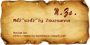 Mészöly Zsuzsanna névjegykártya