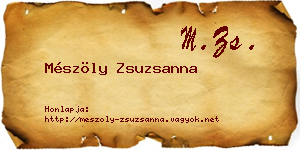 Mészöly Zsuzsanna névjegykártya